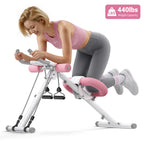Adjustable Ab Trainer Machine with LCD Monitor, 10-level adjustable resistance