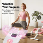 Adjustable Ab Trainer Machine with LCD Monitor, 10-level adjustable resistance