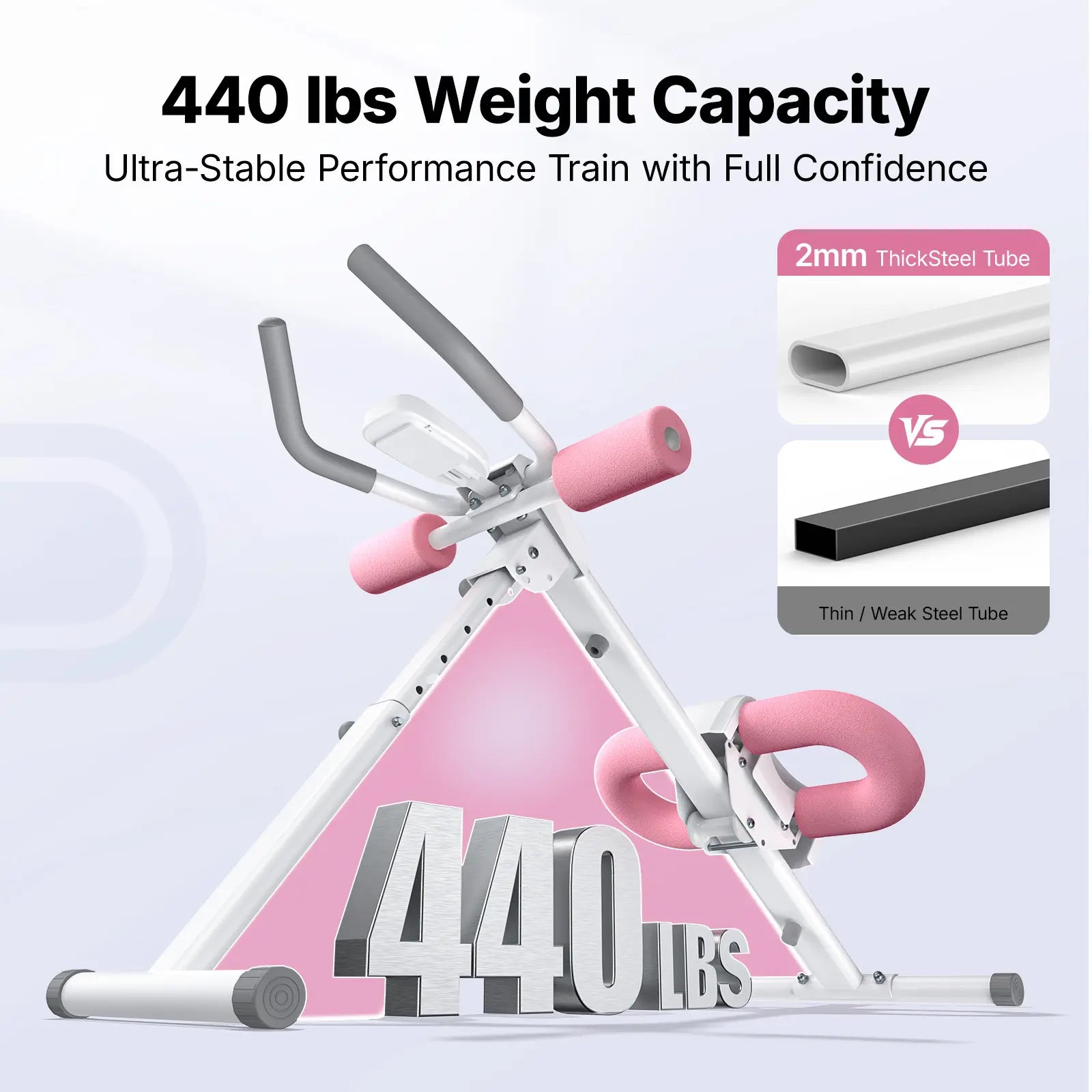 Adjustable Ab Trainer Machine with LCD Monitor, 10-level adjustable resistance