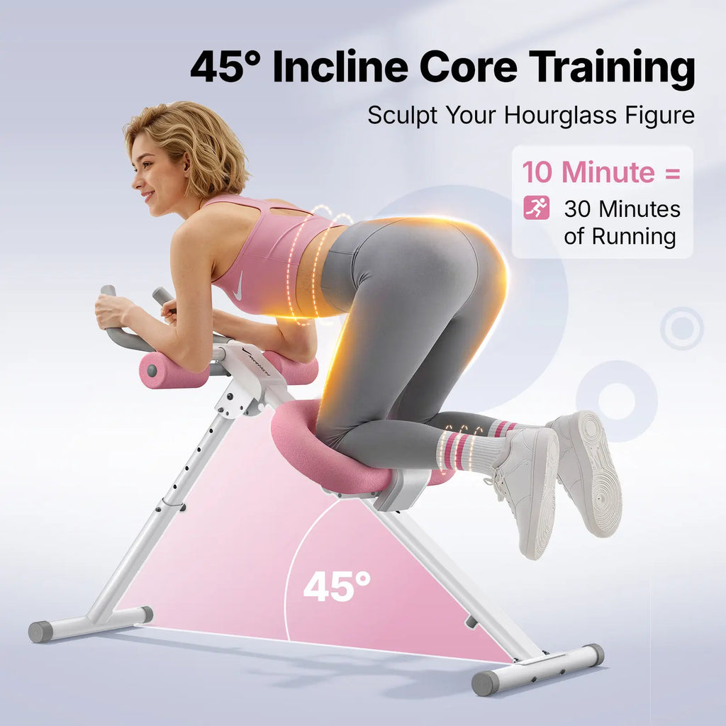 Adjustable Ab Trainer Machine with LCD Monitor, 10-level adjustable resistance