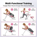 Adjustable Ab Trainer Machine with LCD Monitor, 10-level adjustable resistance