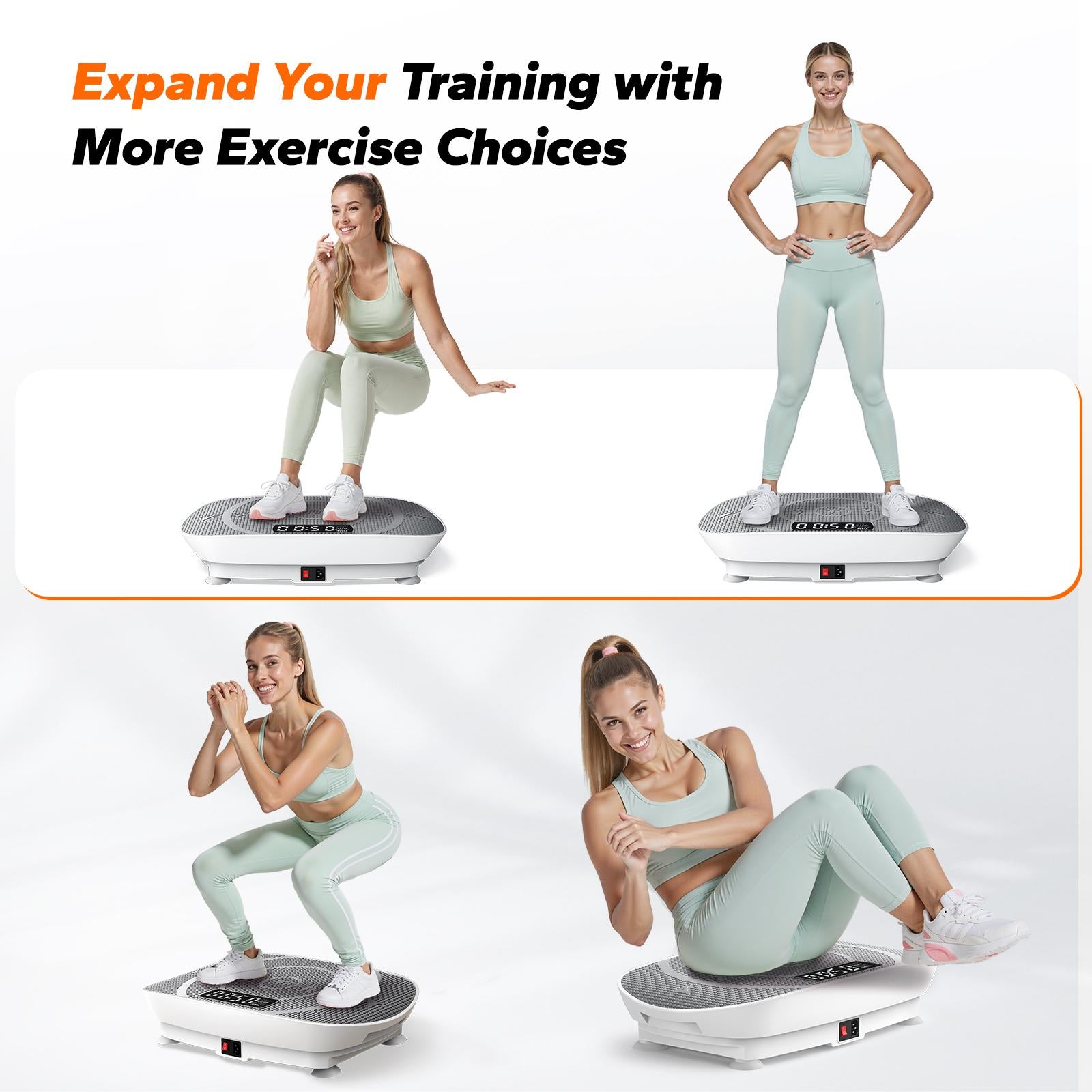 330LBS Capacity Vibration Plate Full Body Lymphatic Slim Fitness Machine
