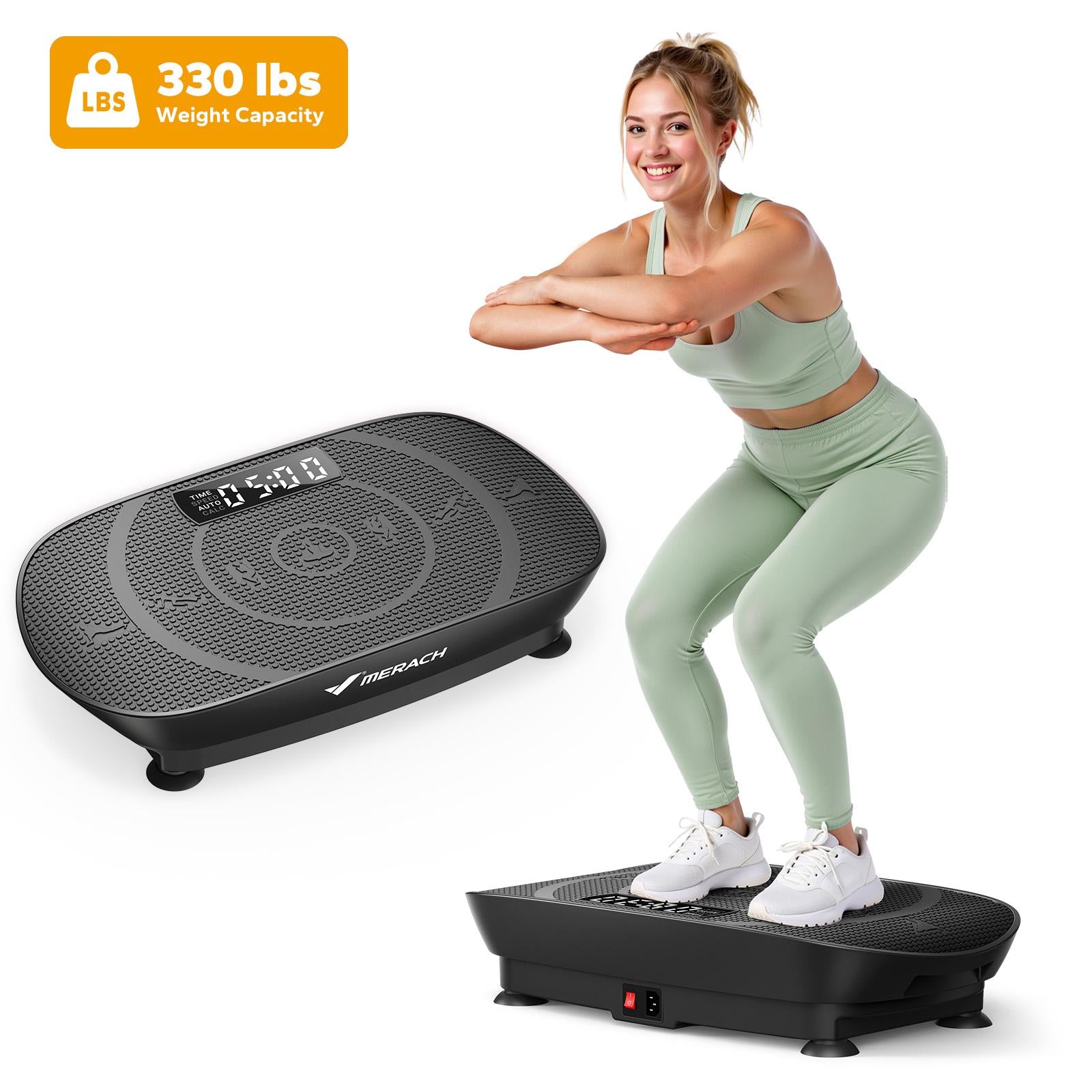 330LBS Capacity Vibration Plate Full Body Lymphatic Slim Fitness Machine